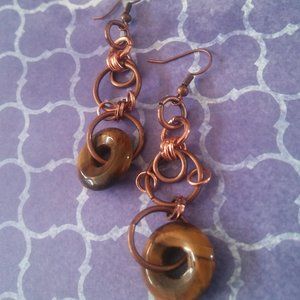 TIGERS EYE EARRINGS